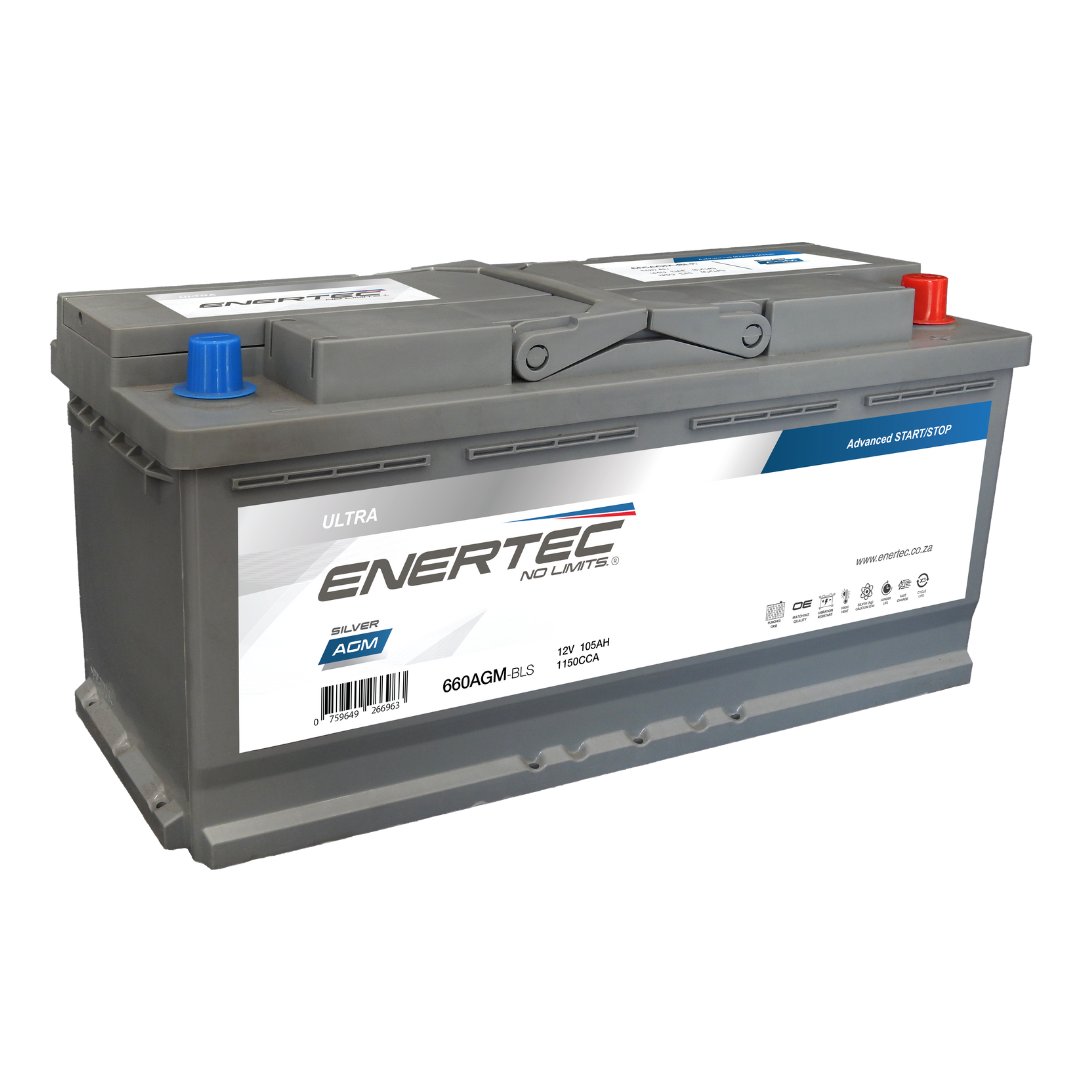 12V 105Ah Enertec Silver AGM Automotive Battery