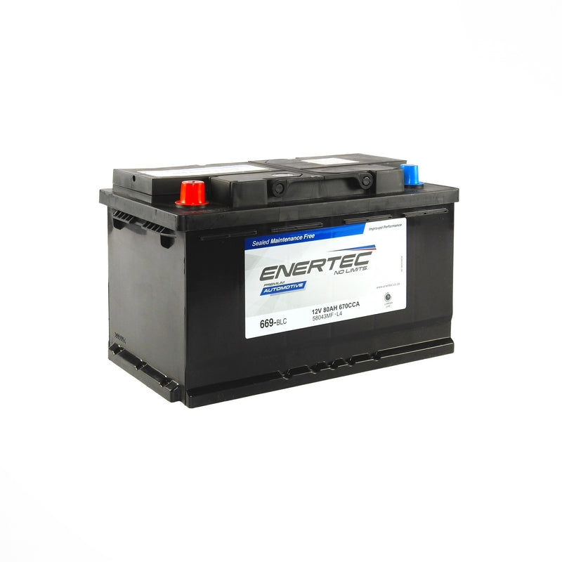 The 669-BLC 12V 80Ah Enertec BLUE Lead Calcium Automotive Battery