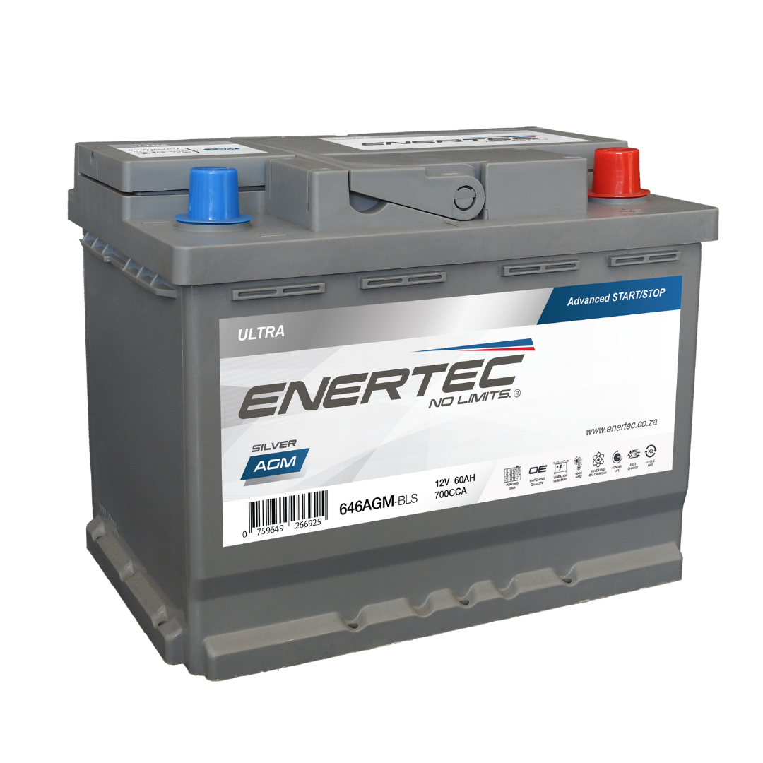 12V 60Ah Enertec Silver AGM Automotive Battery