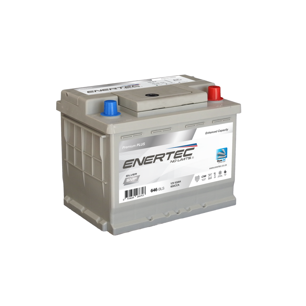 646-BLS 12V 63Ah Enertec Silver Lead-Acid Automotive Battery