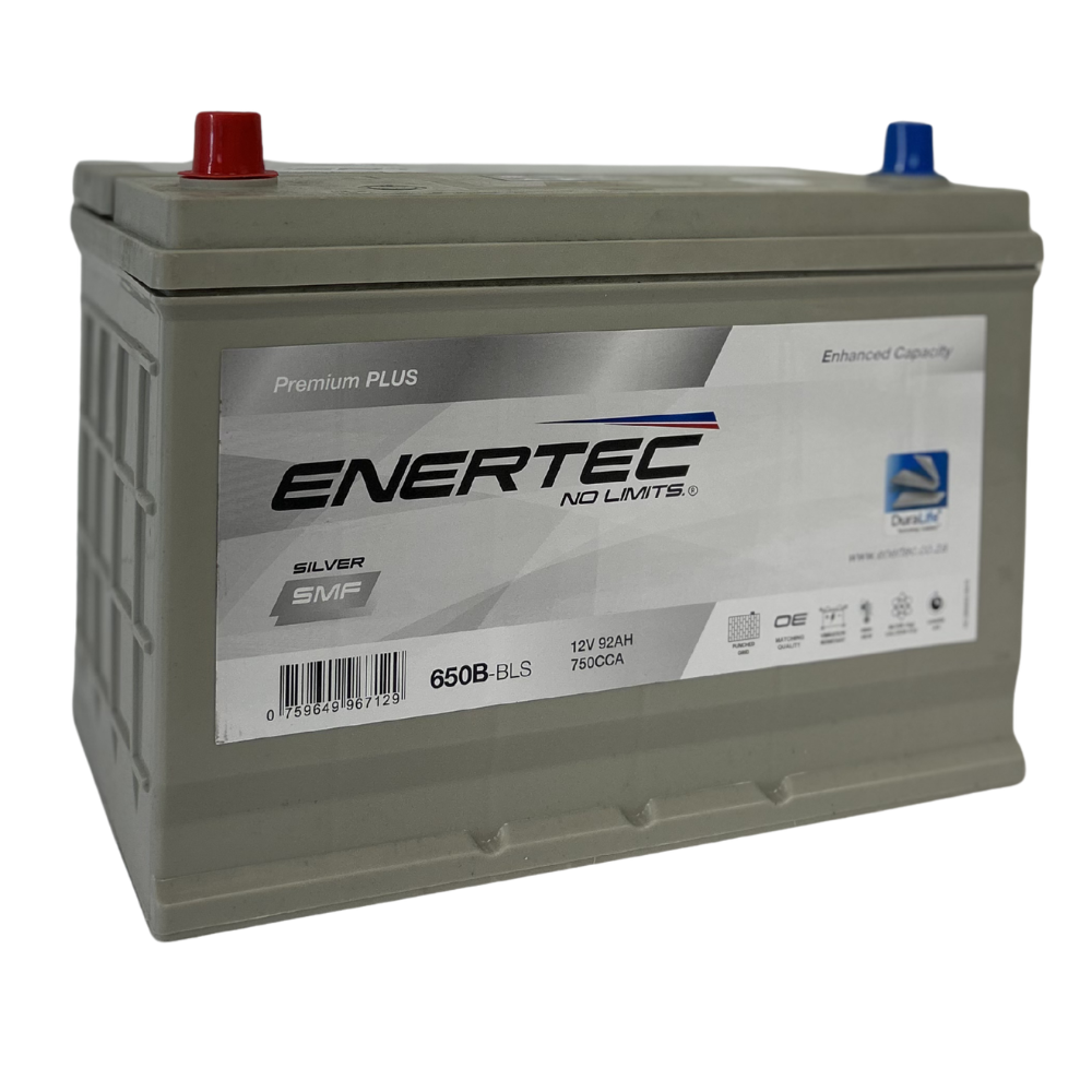 650B-BLS 12V 92Ah Enertec Silver Lead-Acid Automotive Battery
