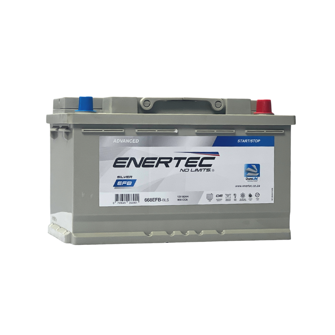 668EFB-BLS 12V 80Ah Enertec Silver Lead-Acid Automotive Battery