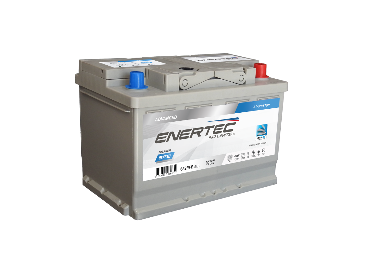652EFB-BLS 12V 70Ah Enertec Silver Lead-Acid Automotive Battery