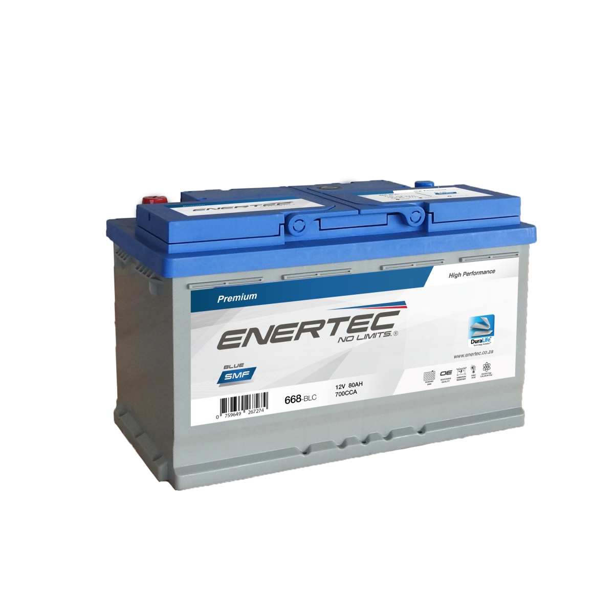 668-BLC 12V 80Ah Enertec Blue Lead Calcium Automotive Battery