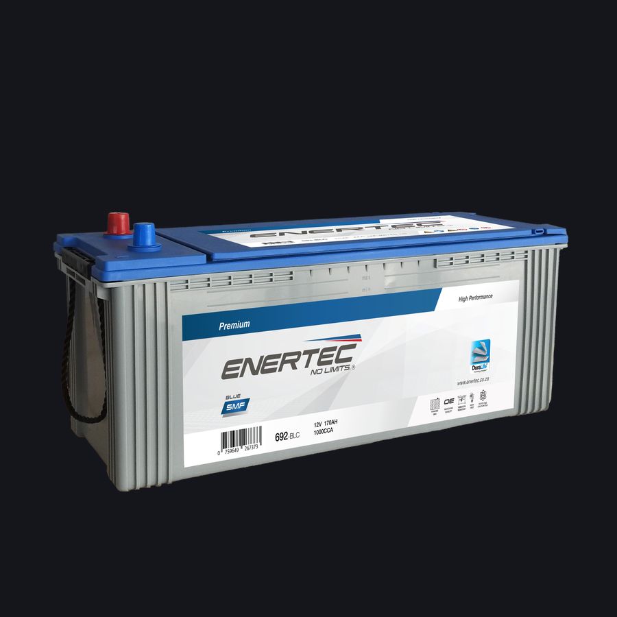 692-BLC 12V 170Ah Enertec Blue Lead Calcium truck, mining, and construction battery